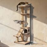 Arbre à chat mural pour gagner de la place avec style sans aucun texte