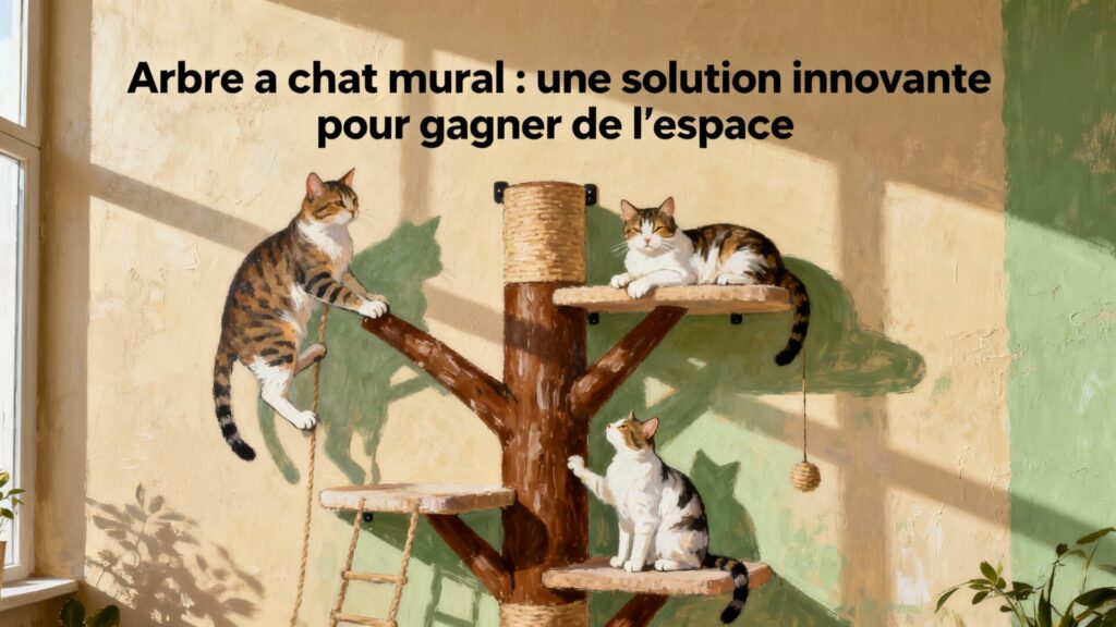 Arbre à chat mural : une solution innovante pour gagner de l'espace avec texte