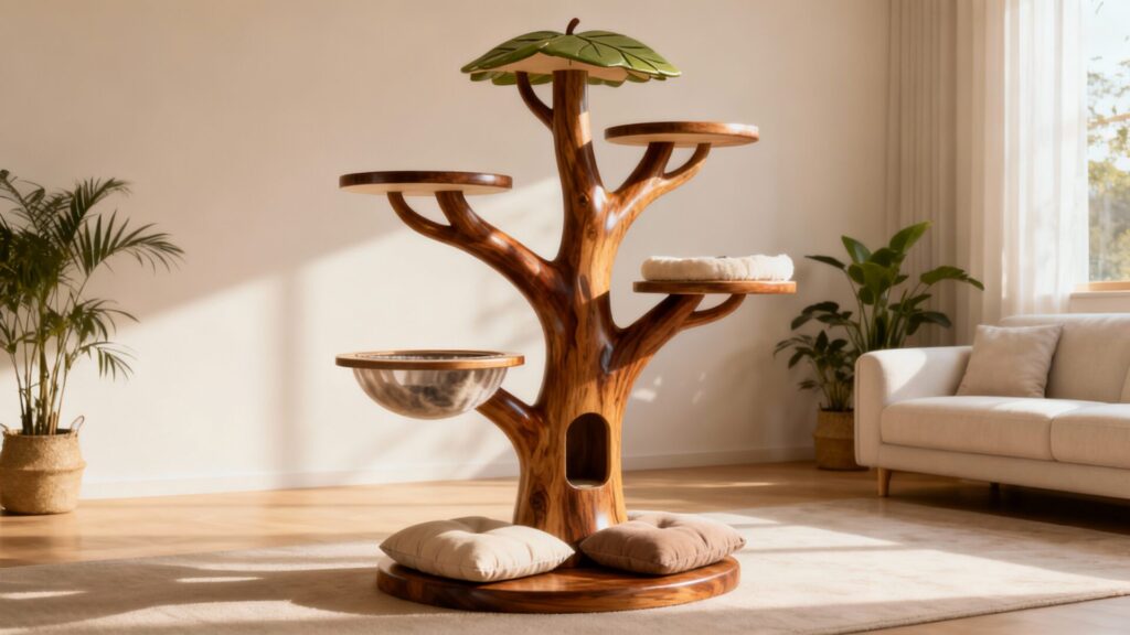 Arbre à chat original pour un intérieur design et ludique sans aucun texte