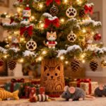 Arbre à chat sapin de noël pour un Noël félin réussi sans aucun texte
