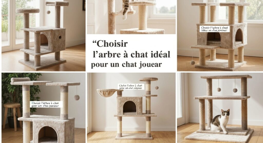 Choisir l'arbre à chat idéal pour un chat joueur avec texte
