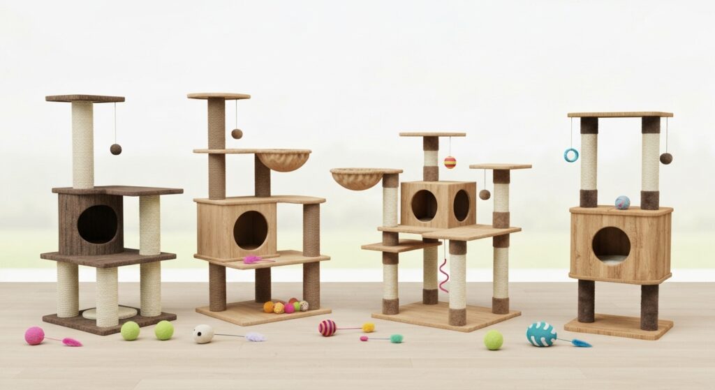 Choisir l'arbre à chat idéal pour un chat joueur sans aucun texte