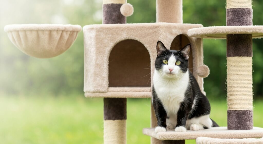 Comment attirer votre chat sur son arbre à chat sans aucun texte