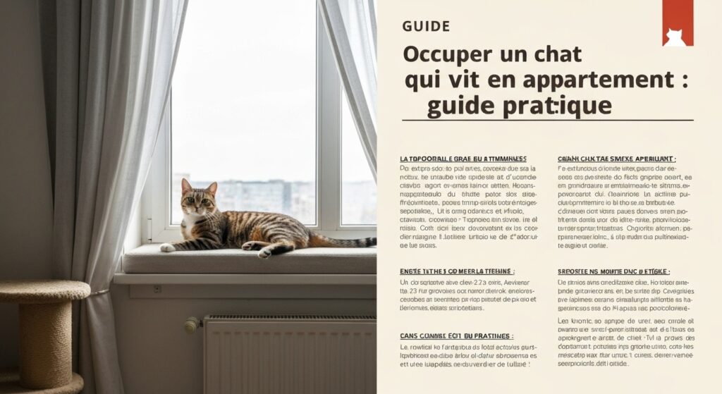 Occuper un chat qui vit en appartement : guide pratique avec texte