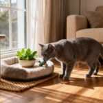 Où doit-on mettre l'herbe à chat pour favoriser le bien-être félin ?