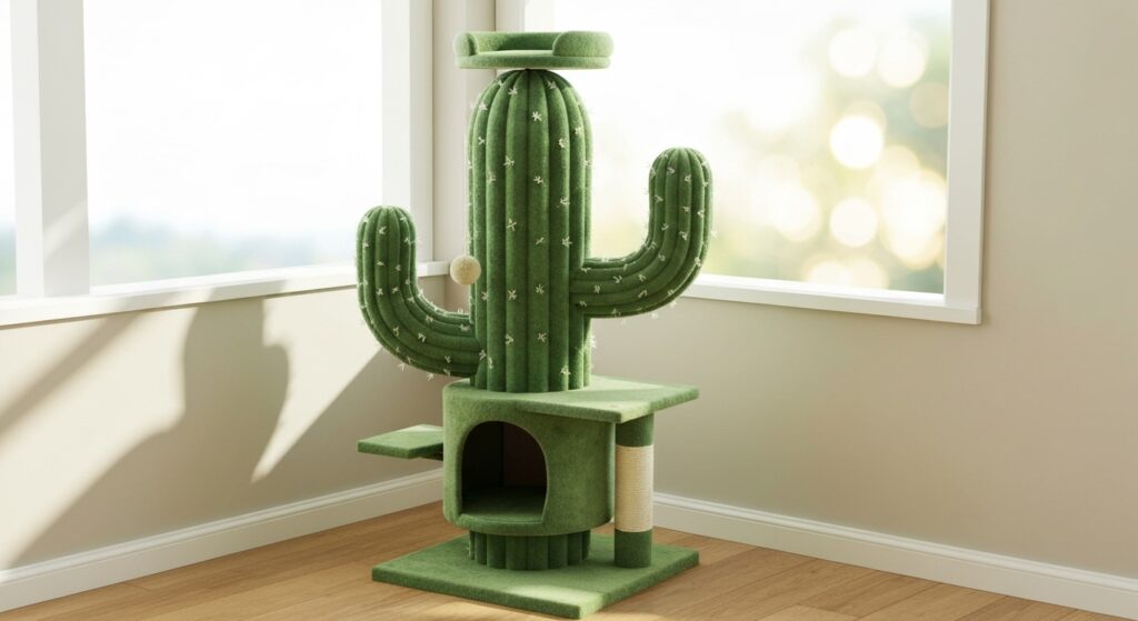Arbre à chat en forme de cactus : guide complet et conseils sans aucun texte