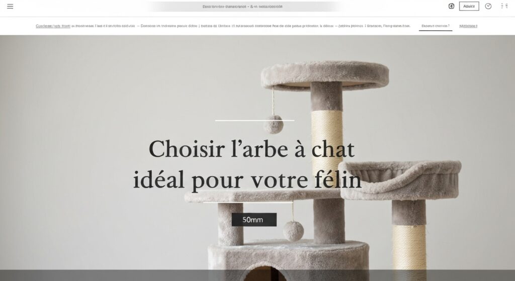 Choisir l'arbre à chat idéal pour votre félin avec texte